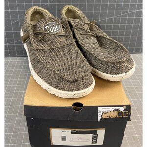 Hey Dude Men’s Wally Sox Brown Shoes Size 10
